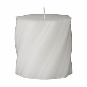 White Twist Candle (Available in Two Sizes)