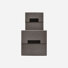 Load image into Gallery viewer, House Doctor Check Set of Boxes in Grey