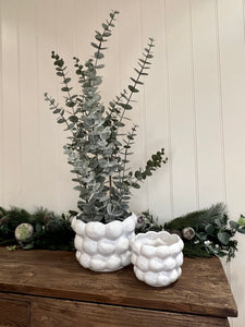Lucia White Pot (Available in Two Sizes)