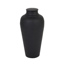 Load image into Gallery viewer, Matte Black Hammered Vase
