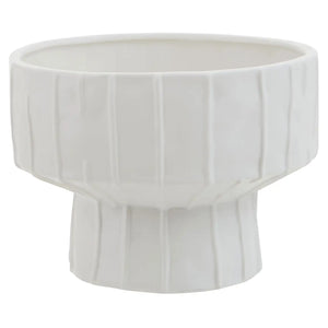 Fara Footed Bowl | White