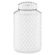 Load image into Gallery viewer, White &amp; Silver Jar | Geometric (Available in Two Sizes)
