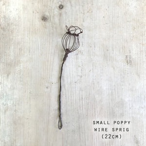 Wire Sprig | Poppy Head