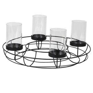 Wreath Glass Candleholder