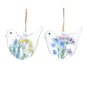 Set of Two Hanging Bird Decorations