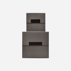 House Doctor Check Set of Boxes in Grey