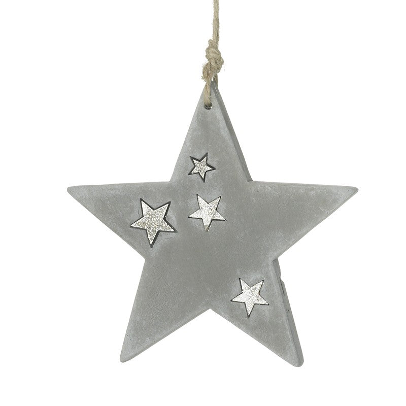 Cement Grey Star Decoration