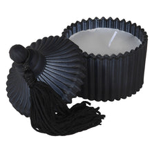 Load image into Gallery viewer, Black Ribbed Candle Jar (Available in Two Sizes)
