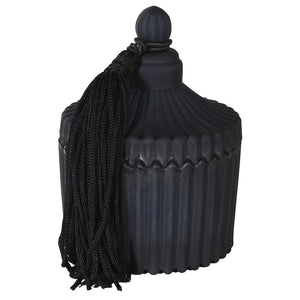 Black Ribbed Candle Jar (Available in Two Sizes)