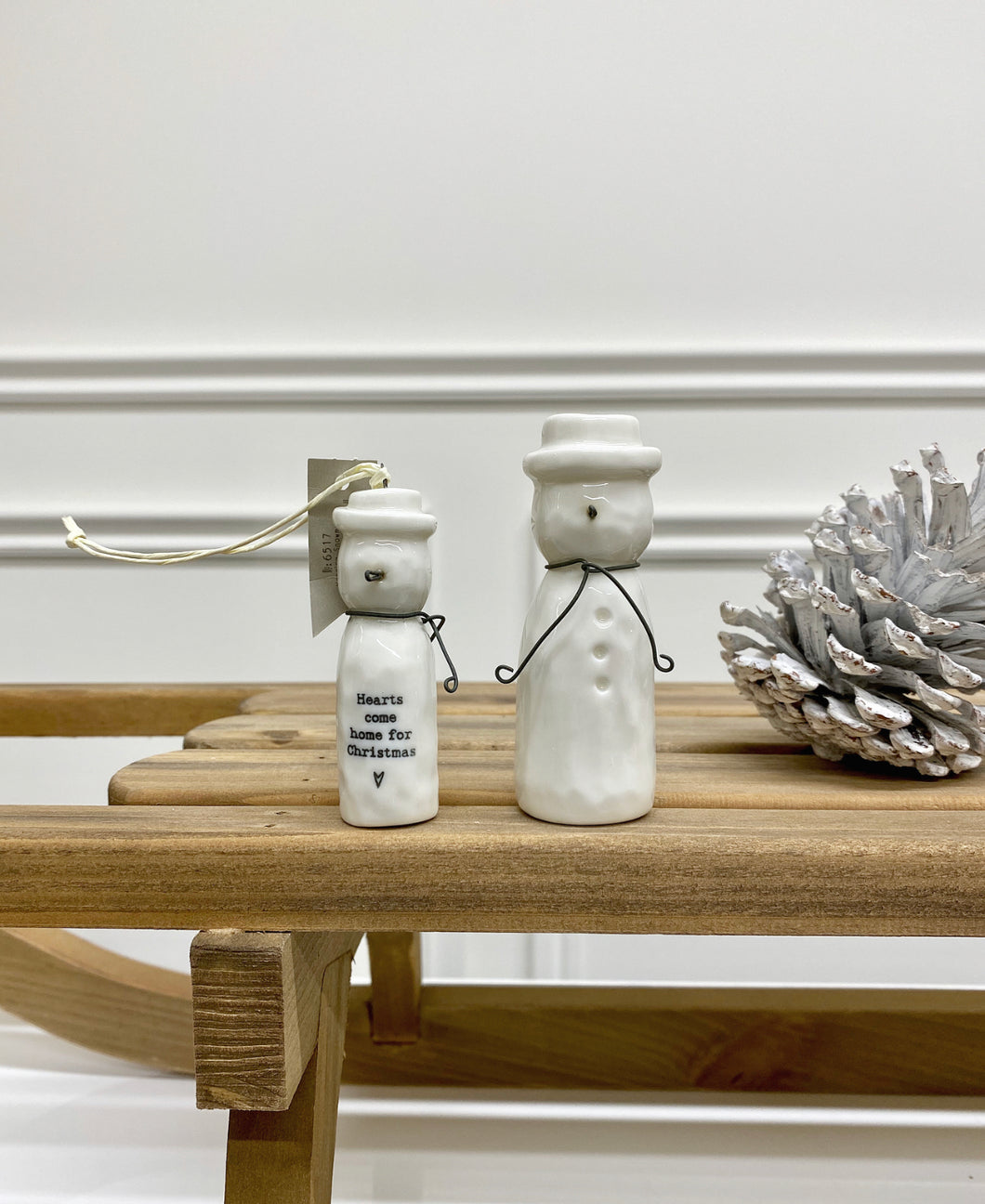 Porcelain Snowman | East of India (Available in Two Styles)