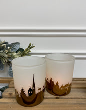 Load image into Gallery viewer, Set of Gold Skyline Candle Holders

