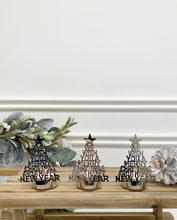 Load image into Gallery viewer, Silver Christmas Tree Candle Holder
