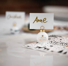 Load image into Gallery viewer, Set of 6 Bauble Table Name Holders (Available in Two Designs)
