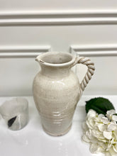 Load image into Gallery viewer, Distressed Ceramic White Jug
