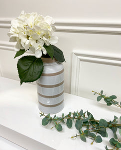 White & Beige Ceramic Vase
