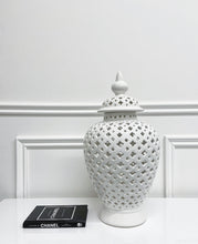Load image into Gallery viewer, White Pierced Ginger Jar
