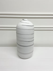 Buxton Vase | White Stripe Design