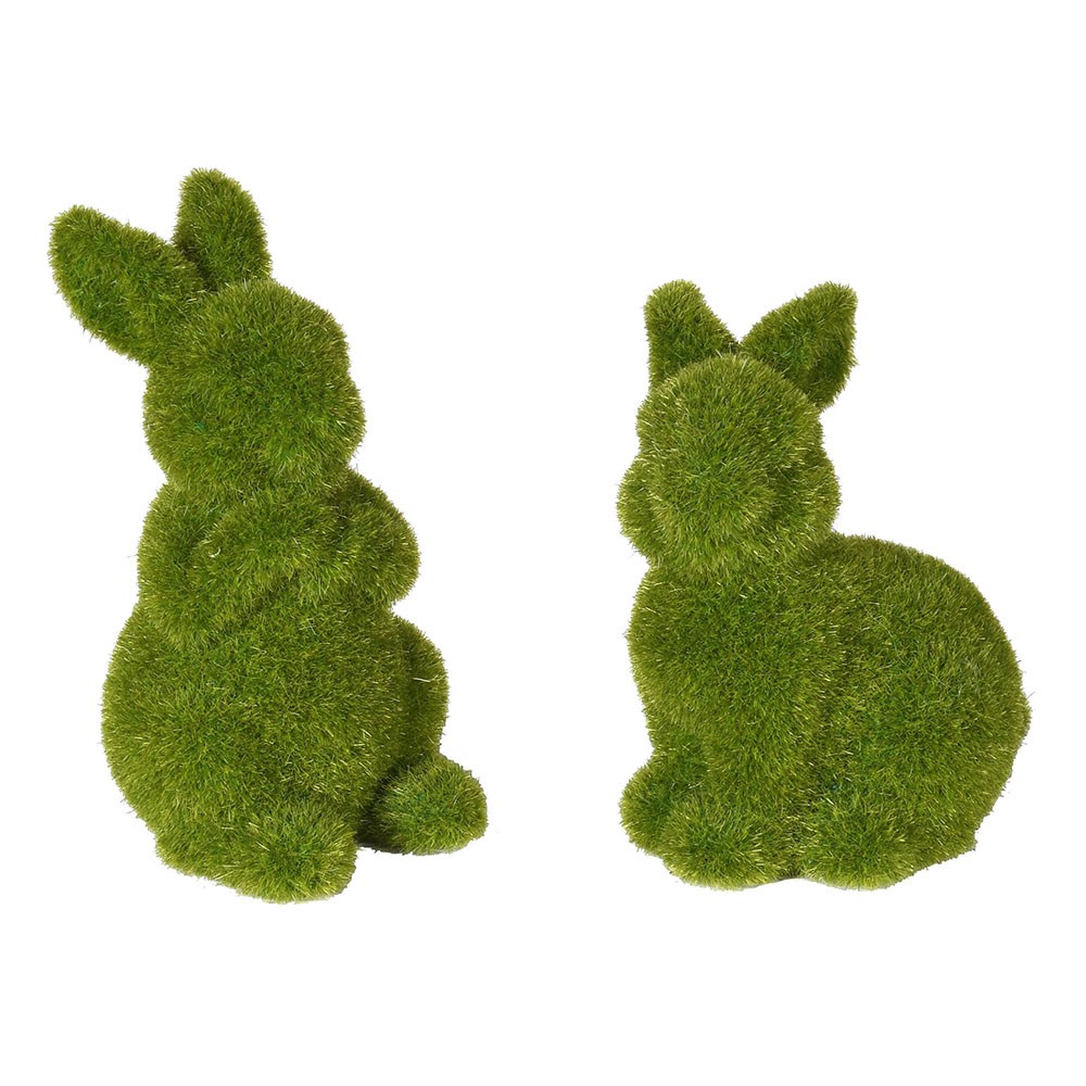 Flocked Bunny Set