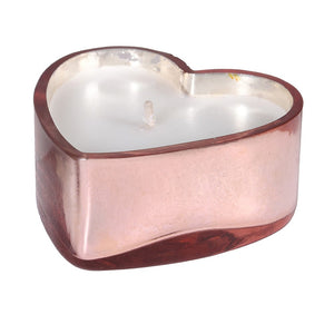 Rose Gold Heart Candle | Tuberose Scent