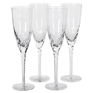 Twisted Champagne Glasses (Set of Four)