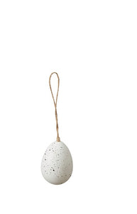 Hanging Speckled White Easter Egg Decorations