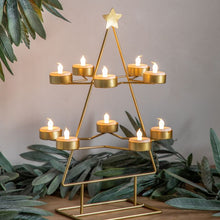 Load image into Gallery viewer, Christmas Tree Tealight Holder | Gold or Black
