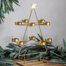 Load image into Gallery viewer, Christmas Tree Tealight Holder | Gold or Black
