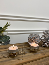 Load image into Gallery viewer, Set of 2 Christmas Sleigh Tea Light Holders
