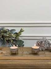 Load image into Gallery viewer, Set of 2 Christmas Sleigh Tea Light Holders

