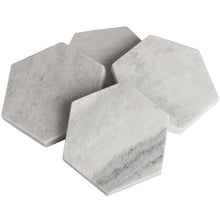 Load image into Gallery viewer, Hexagonal Coasters | Grey Marble
