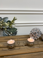 Load image into Gallery viewer, Set of 2 Christmas Sleigh Tea Light Holders
