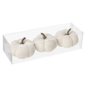 Set of 3 Pumpkins | Orange and White