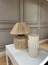 Load image into Gallery viewer, Natural Banana Fibre Lamp with Shade
