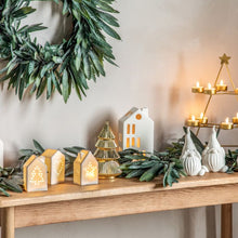 Load image into Gallery viewer, Stacked Gold Christmas Tree Tealight Holder
