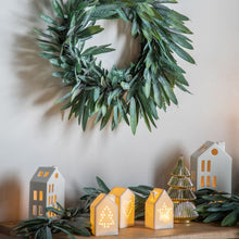Load image into Gallery viewer, Stacked Gold Christmas Tree Tealight Holder
