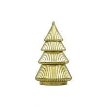 Load image into Gallery viewer, Stacked Gold Christmas Tree Tealight Holder
